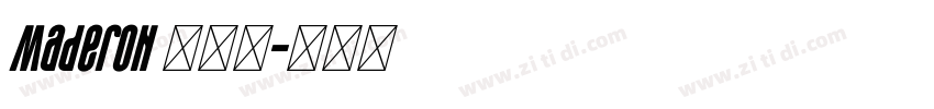 Maderon 粗体字字体转换